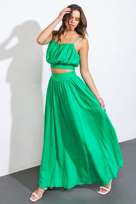 Exclusive Markdowns For A Short Time THE OBVIOUS CHOICE WOVEN TOP AND SKIRT SET