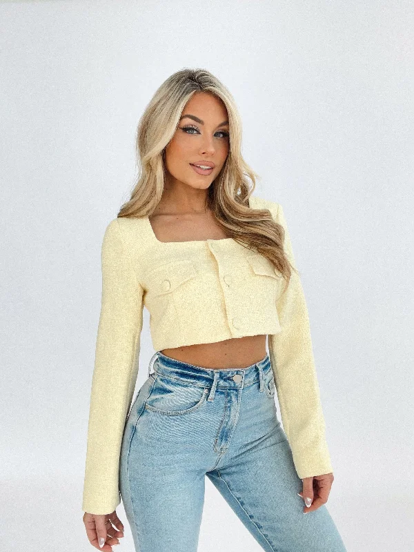 Popular Collection Tweed Bombshell Top