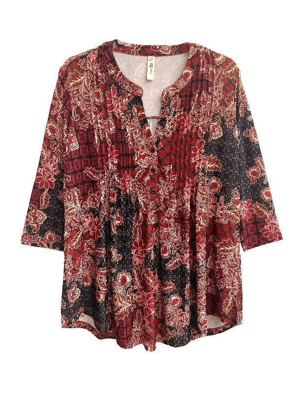Great Fashion, Even Better Prices La Cera Plus Size Pleat Front Top