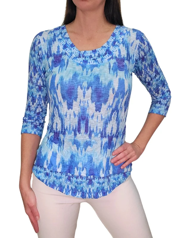 Exclusive Prices For A Limited Time David Cline 3/4 Sleeve Double Hem Scoop Neck Top - Mesa