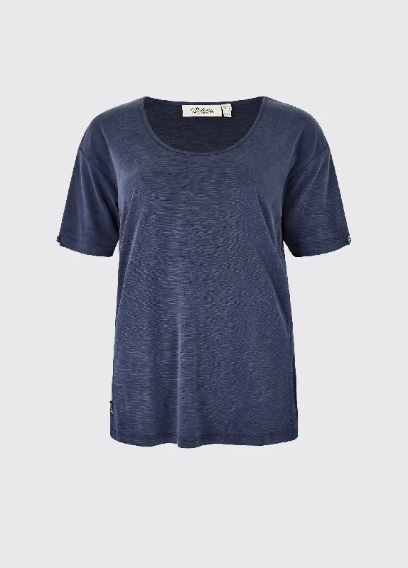 Affordable Luxury Fashion Cloyne Short Sleeved Top - Navy