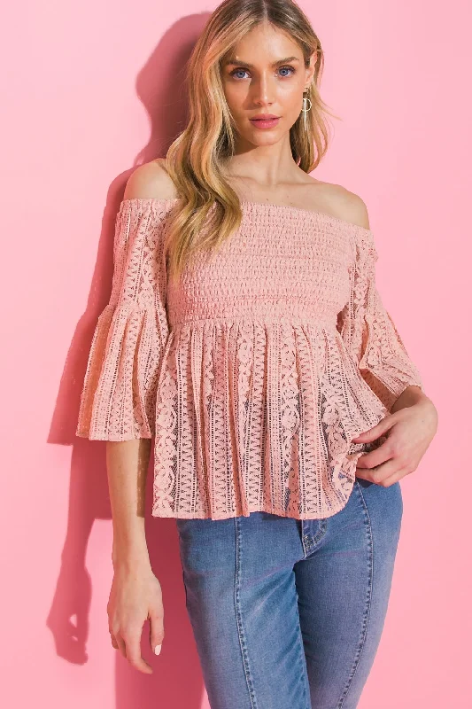 Exclusive Discounts Available Now COASTAL CITY LACE TOP