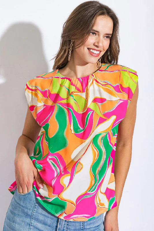Affordable Luxury Fashion SEND A POSTCARD WOVEN TOP