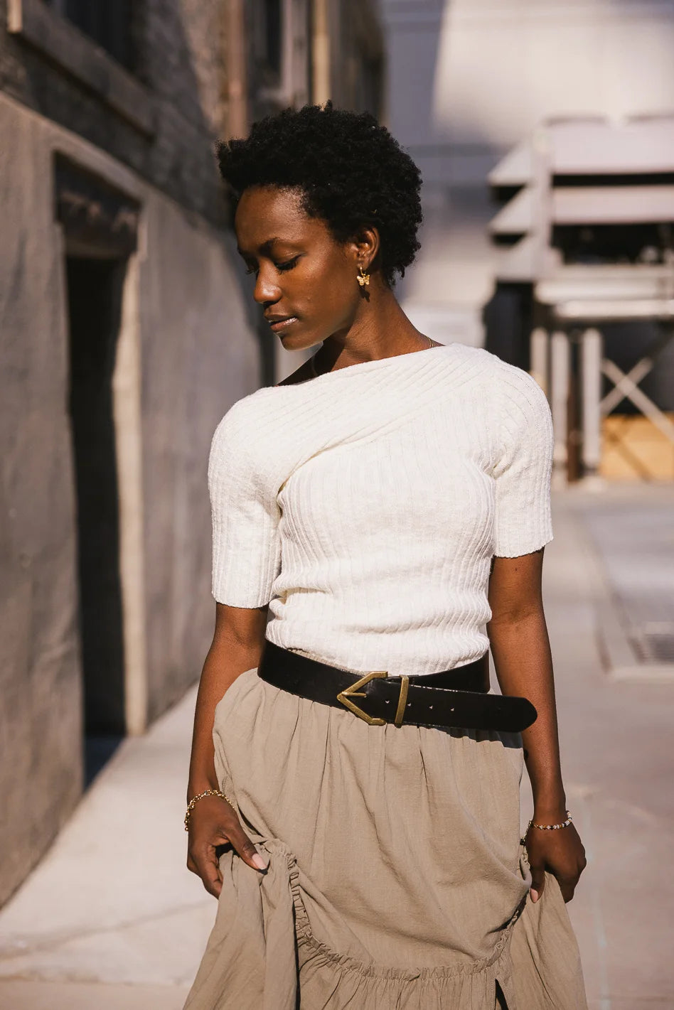 Best Deals Of The Season Toni Sweater Top in Cream - FINAL SALE