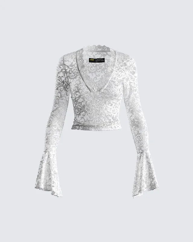Special Savings Just For You Priya White Lace Top