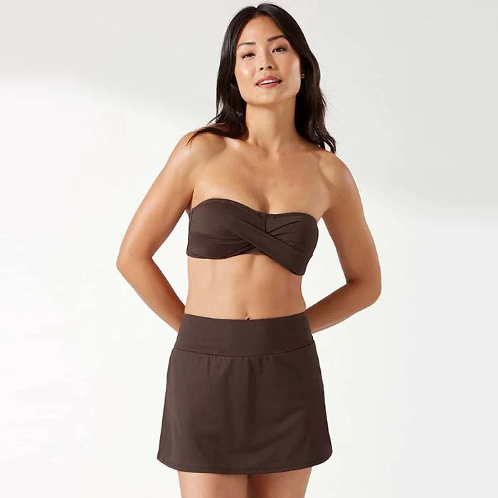 Limited-Time Weekend Offers Tommy Bahama Pearl Twist Front Bandeau Top - Double Chocolate*