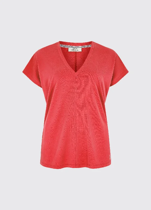 Special Holiday Sale – Limited Stock Laragh V-Neck Top - Cardinal