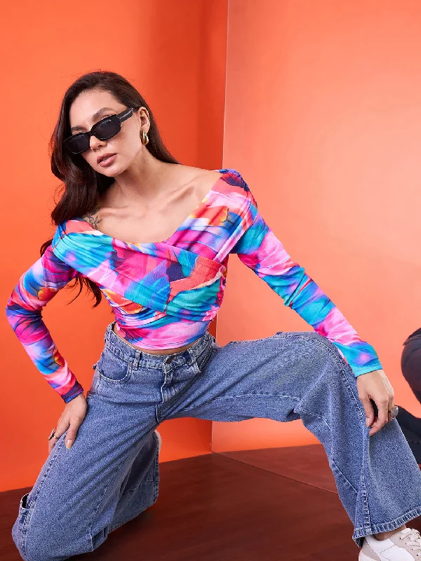 Athleisure Style Sale Wrap Style Bardot Top