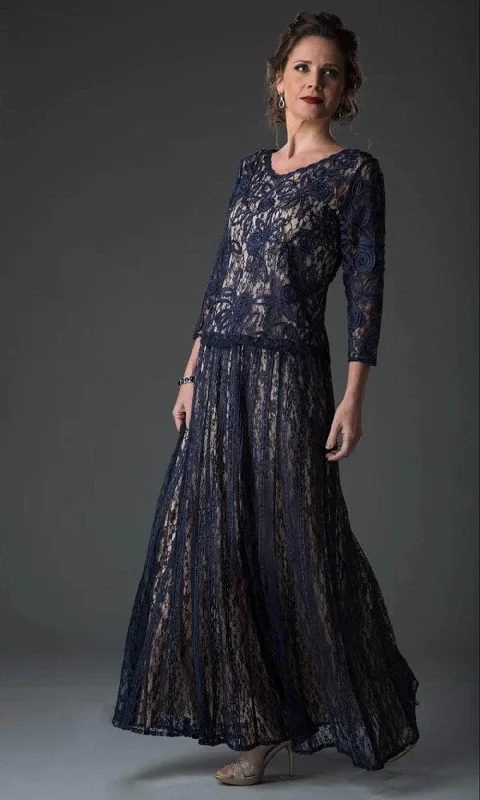 Elegant Designs At Reduced Prices Soulmates 1610 - Soutache Lace 3/4 Sleeve Top With Circle Skirt