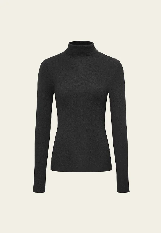 Daring Fashion Promotions Turtle-Neck Slim-Fit Jersey Top