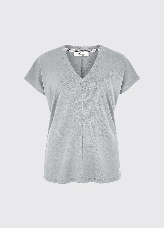 Urban Fashion Laragh V-Neck Top - Platinum