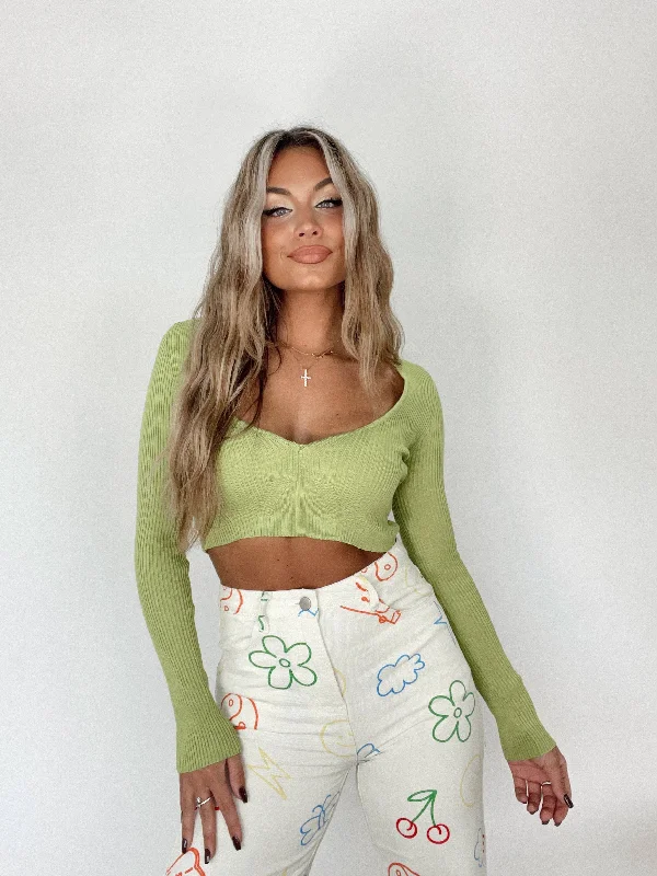 Classic Fashion, Modern Discounts Lime Overthink It Top