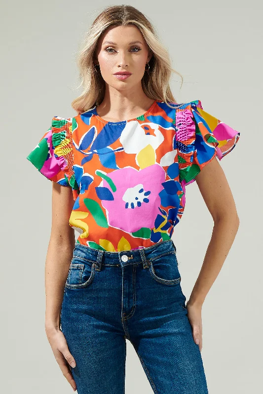 Classic Modern Offers Giza Glare Lisa Marie Ruffle Top