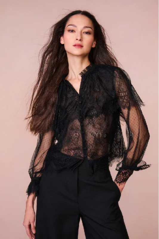 Top Deals Duquette Sheer Lace Top
