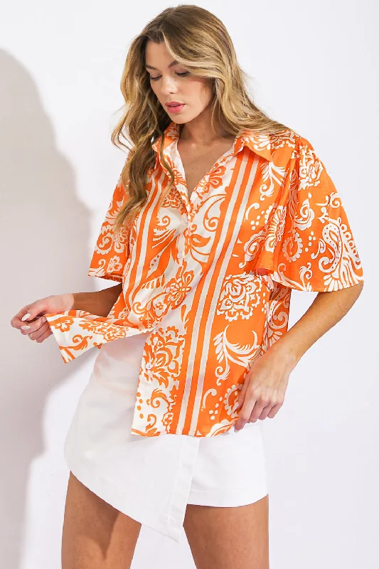 Exclusive Fashion Deals SUNSET PROMISES WOVEN TOP