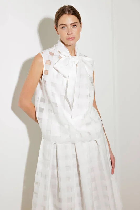 Must-Have Style Discounts LIVE FOR US WHITE WOVEN ORGANZA TOP