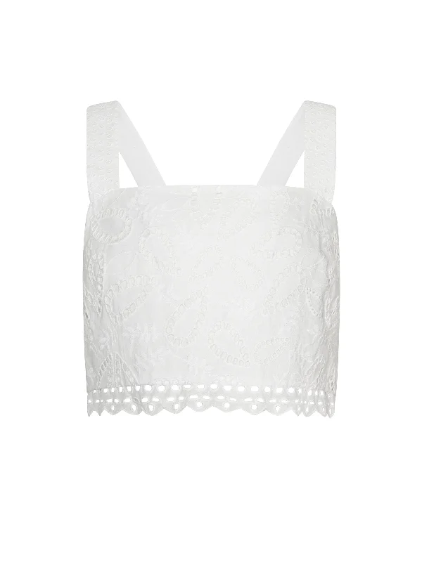 Easy Elegance Sales Meadow Top in White