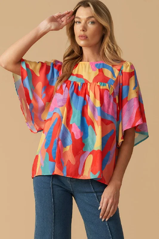 Flash Sale SHINING GARDEN WOVEN TOP