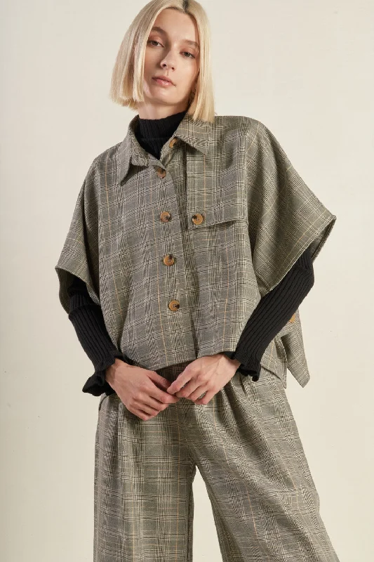Limited Stock, Unlimited Style IMMACULATE EXCELLENCE WOVEN PLAID TOP