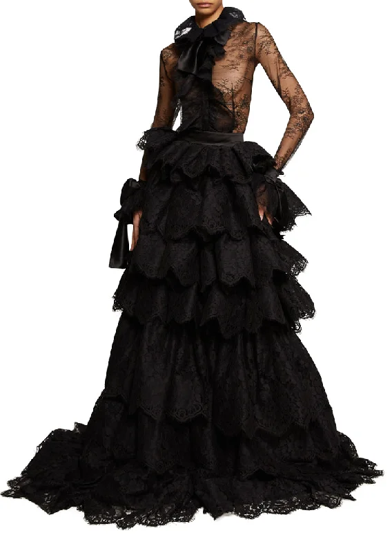 Great Fashion, Even Better Prices Runway Ruffled Lace Top & Skirt