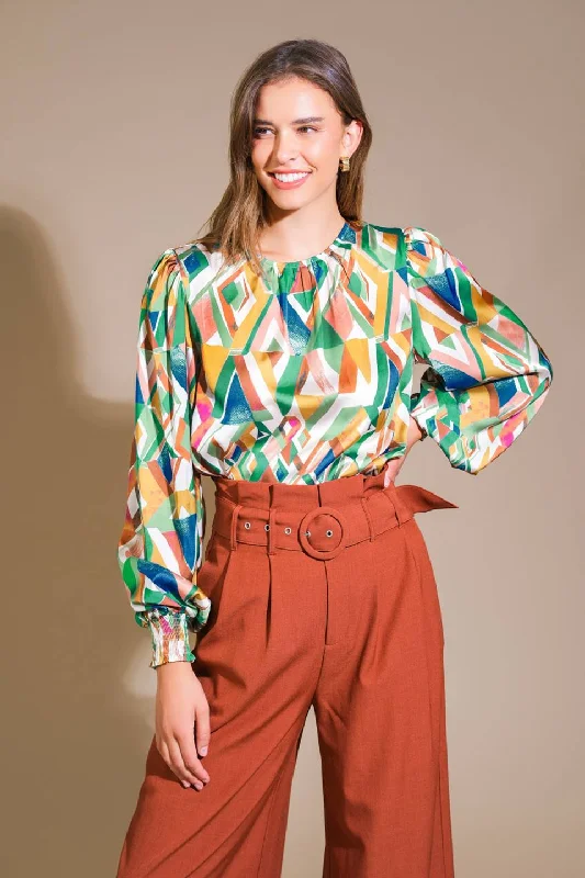 You'll Love Us Because RADIANT POISE WOVEN TOP