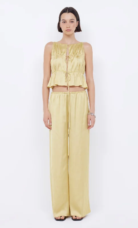 New In This Season DELPHI GATHERED TOP - CITRUS