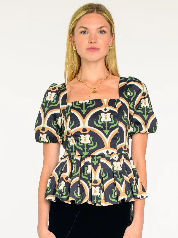 Sophisticated Style Offers Cara Top in Deco Tulip