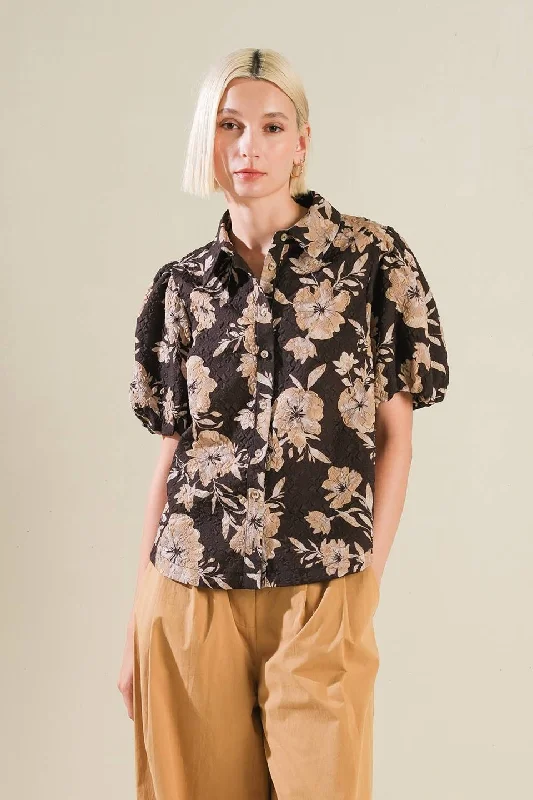 Holiday Glam POSH PRESENCE WOVEN TOP