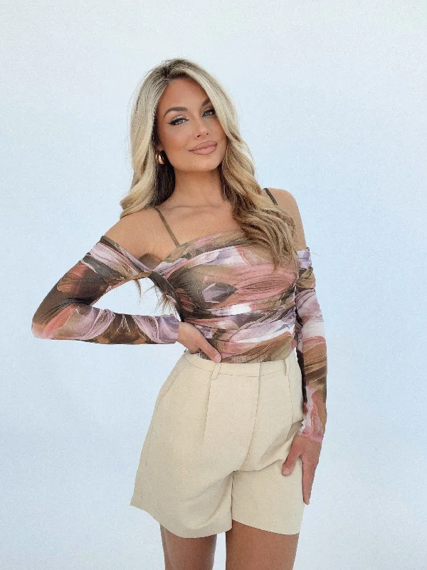Time-Limited Discounts Just For You Mesh Mirage Top