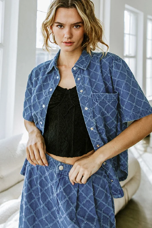 Durable Fashion Picks IT'S A SECRET DENIM TOP