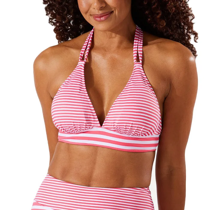 This Weekend's Hottest Deals Are Live Tommy Bahama Breaker Bay Stripe Reversible Double Strap Halter Top - Coral Coast