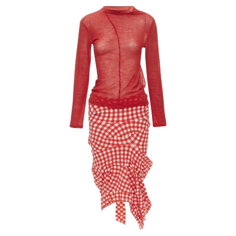 Massive Selection Sale Comme Des Garcons Lumps and Bumps sheer top irregular skirt