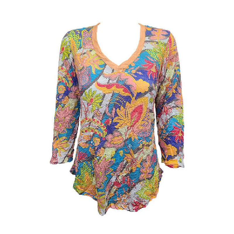 Flash Weekend Discounts – Shop Now David Cline Lise 3/4 Sleeve V-Neck Top - Party