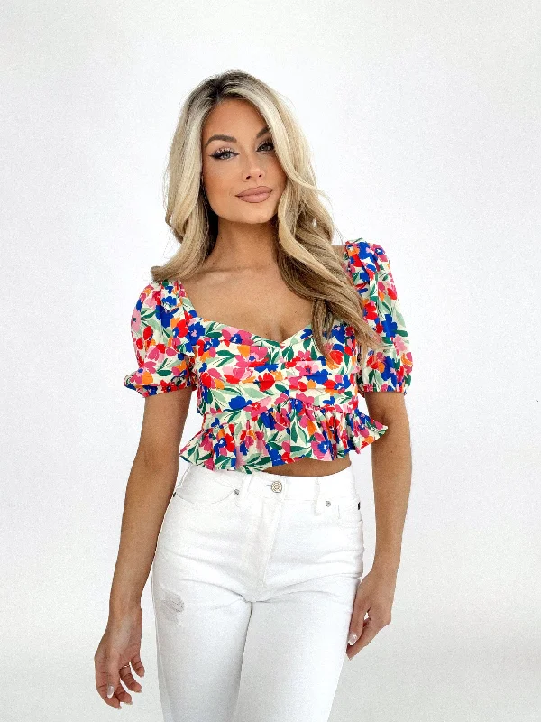 Essentials On Sale Bright Bloom Top