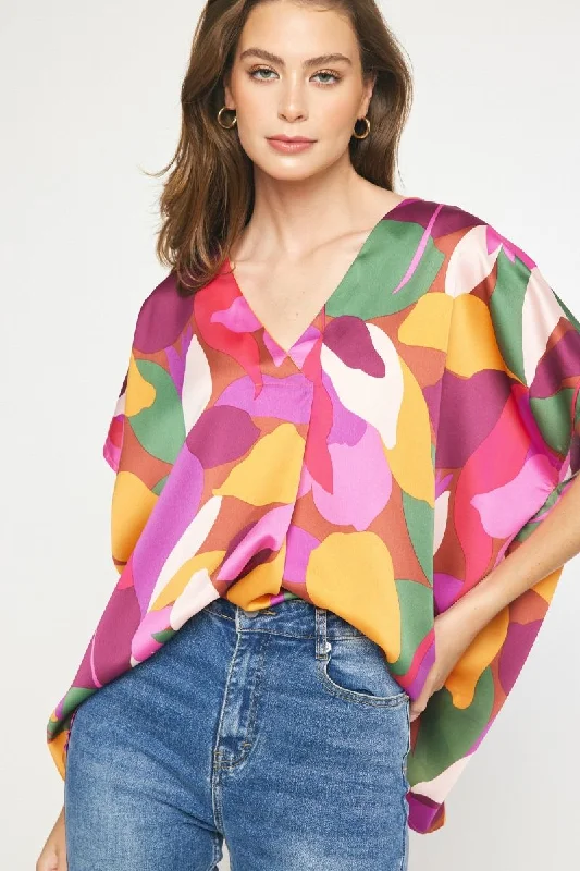 Summer Deals Be Serious Printed Top