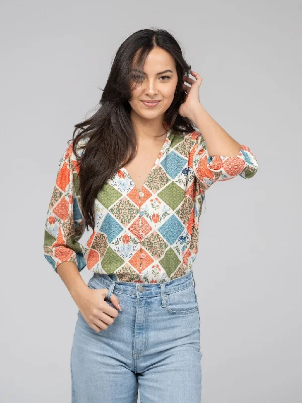 Hot Styles The Lily Top | Fall Patchwork