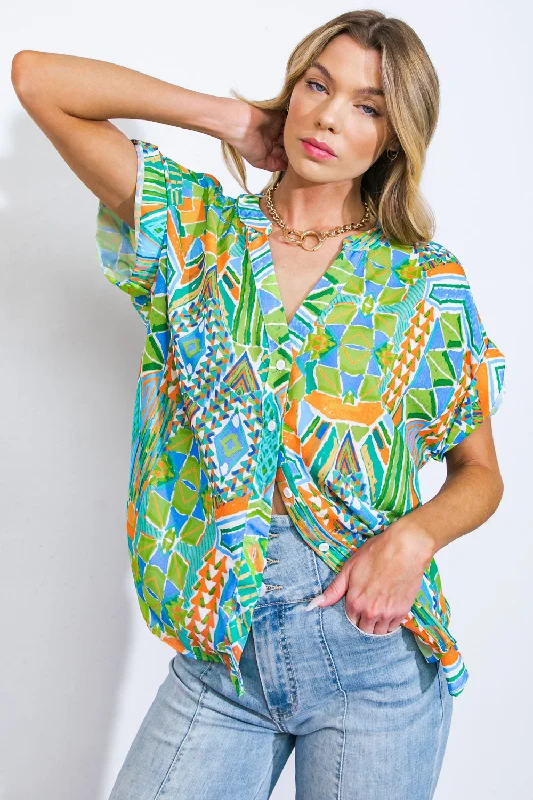 Glamorous Fashion Offers REFRESH YOUR MEMORY WOVEN TOP
