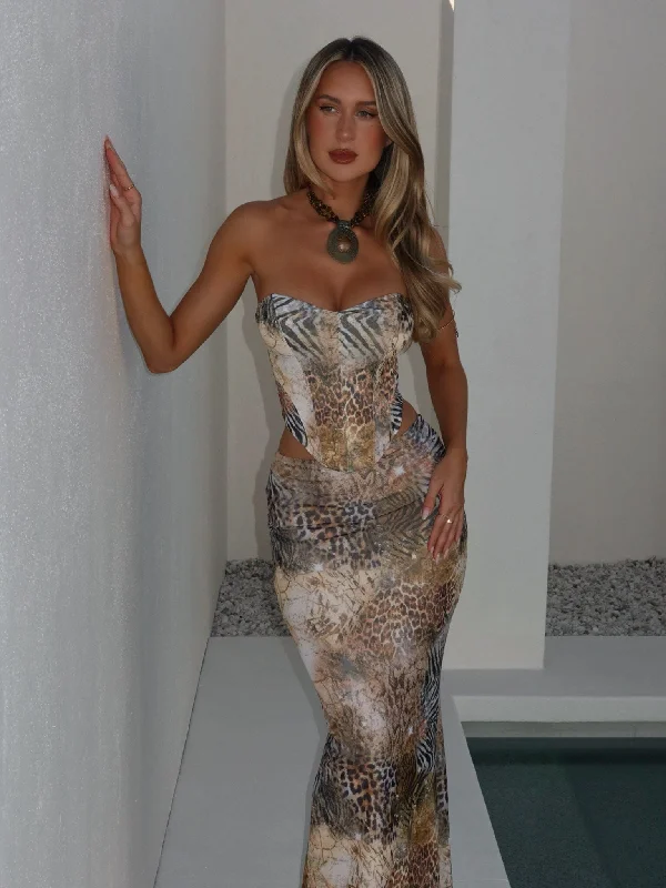 Chic And Trendy ANGELINA CORSET TOP DUNE