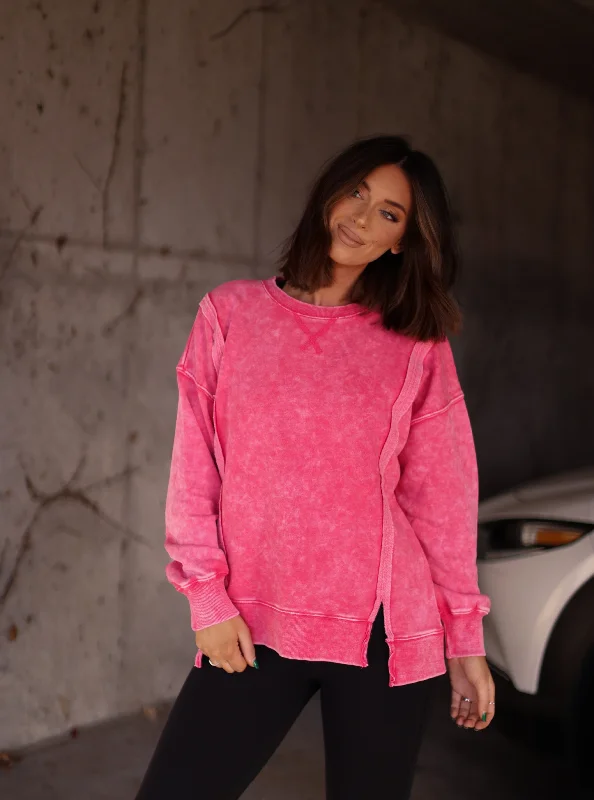 Seasonal Style Discounts Mineral Wash French Terry Top
