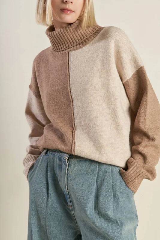 Exclusive Deals For This Week Only MIXED EMOTIONS COLORBLOCKED SWEATER TOP