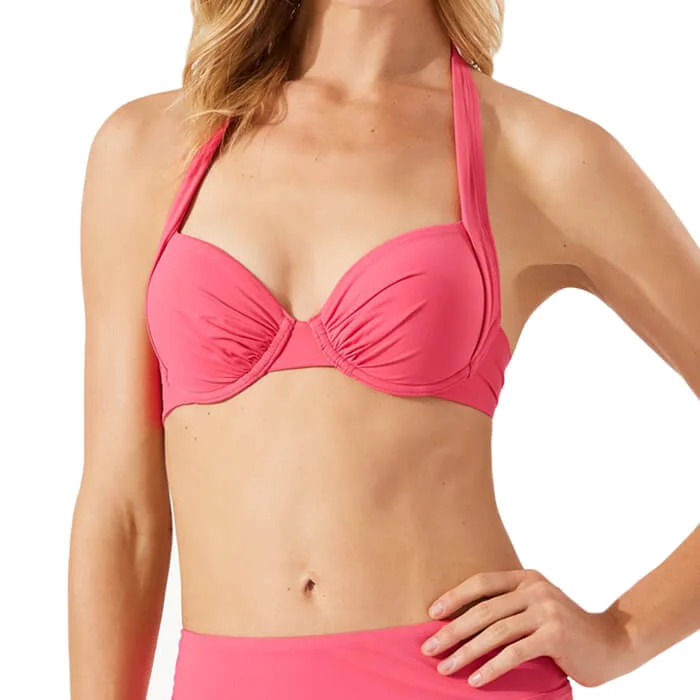 Fashionista Favorites Tommy Bahama Pearl Underwire Full Coverage Bra Top - Coral Coast *