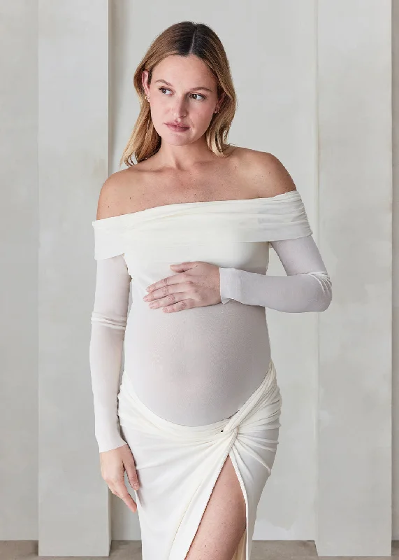 You'll Love Us Because Off The Shoulder Soft Mesh Top