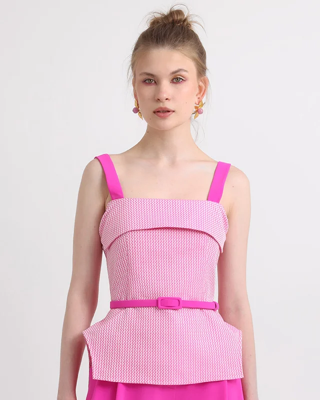 Time-Limited Deals – Shop This Weekend Asymmetrical Crepe Top with Belt