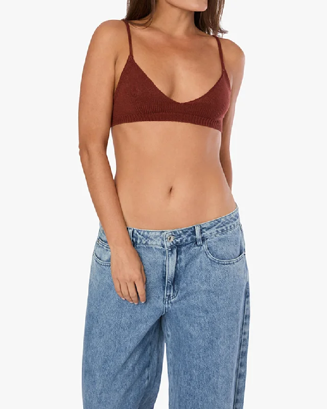 Chic And Edgy Sweater Bra Top