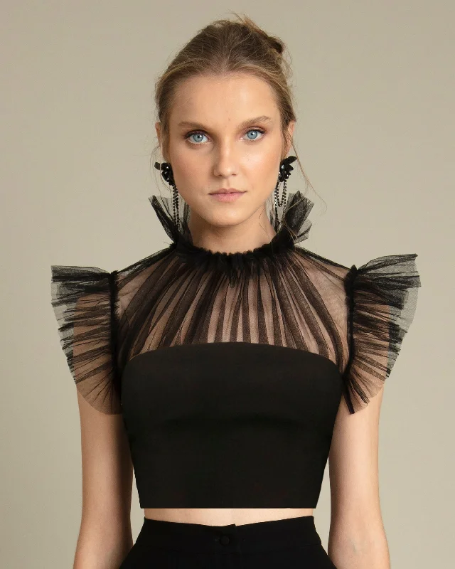 Flash Sales Crepe Cropped Top
