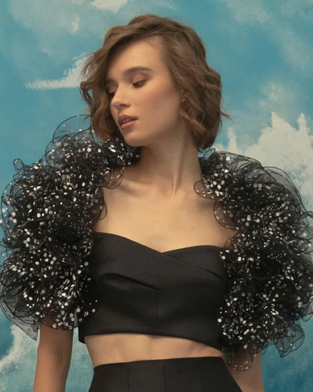 Best-Sellers Cropped Top with Ruffled Bolero