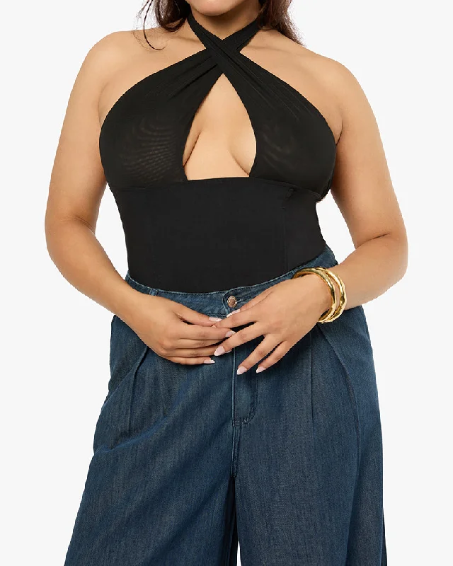 Limited Stock – Get Yours Before It's Gone Cross Halter Corset Top