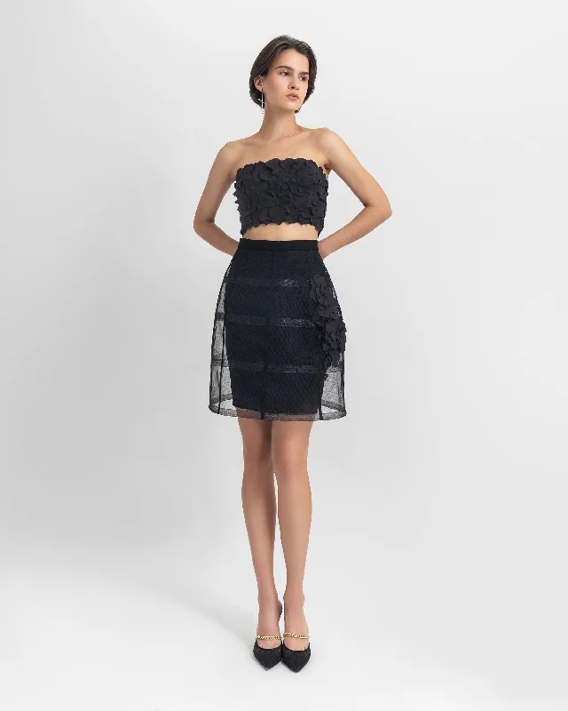 Shop Now And Enjoy Exclusive Savings Laser-Cut Top & Cage-Like Skirt