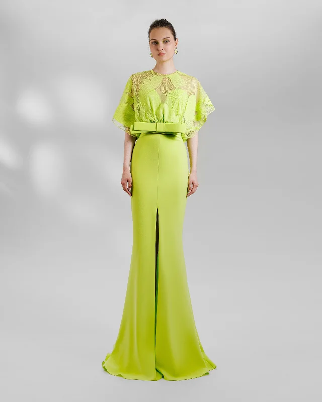 Limited Stock – Weekend Offers Available Now Bow Design Top With Long Skirt