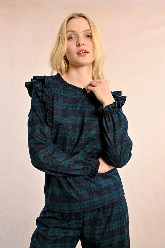 Iconic Styles, Incredible Discounts Molly Bracken Navy Checkered Top